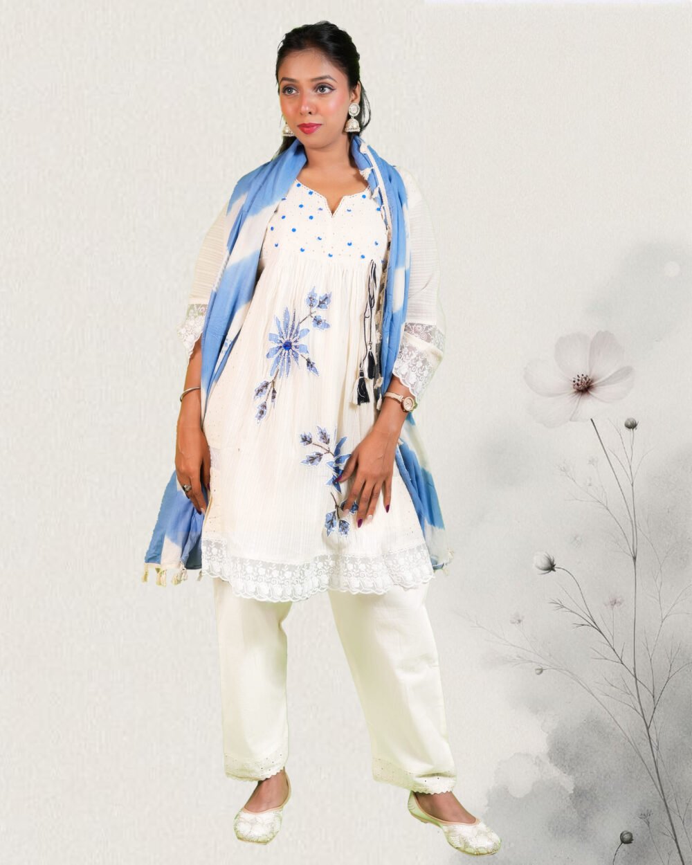 Ivory Bloom Kurta Set