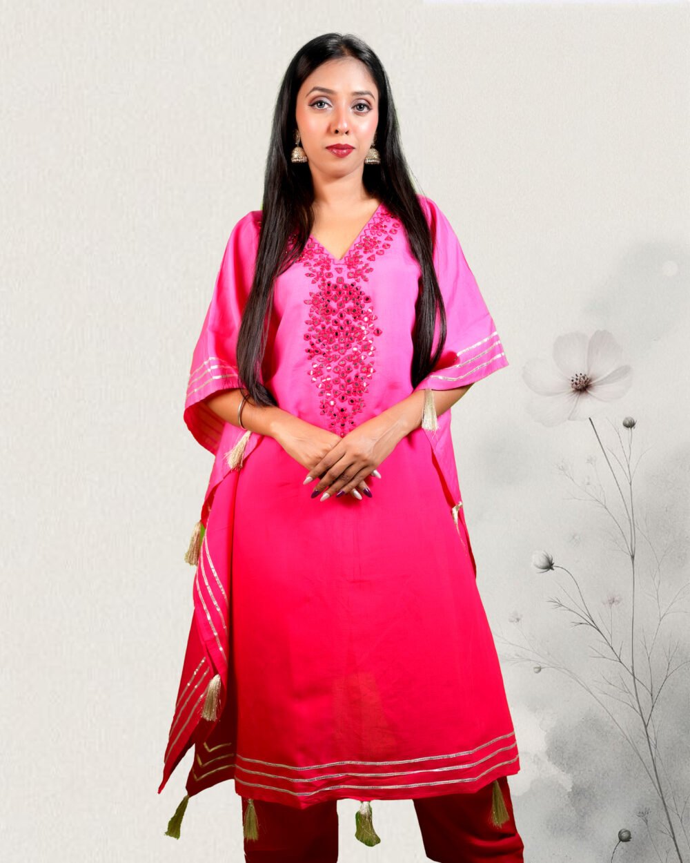 Rose Glow Kaftan Set